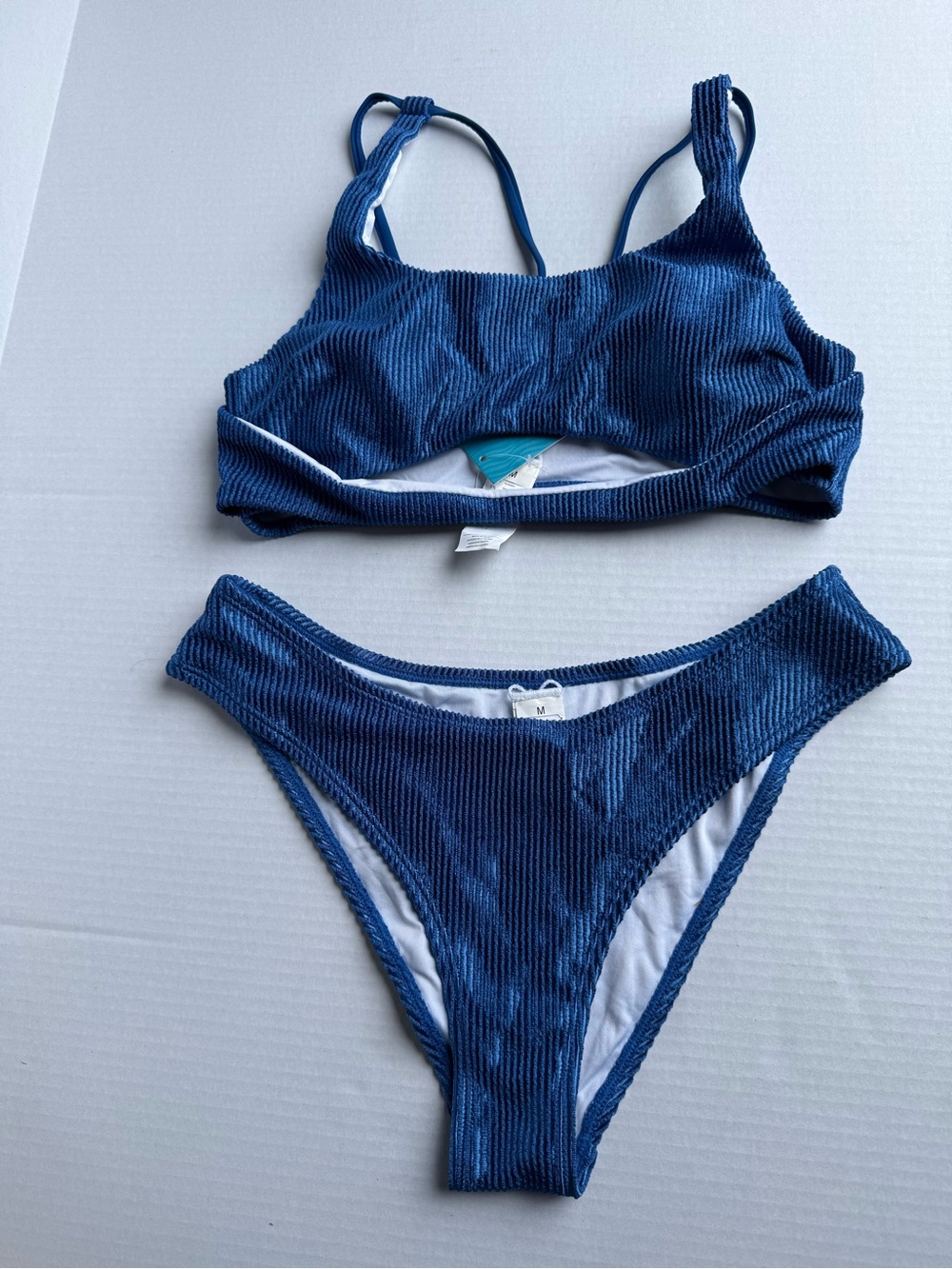 CUPSHE Shimmer Crinkle Bikini Set NWT Medium